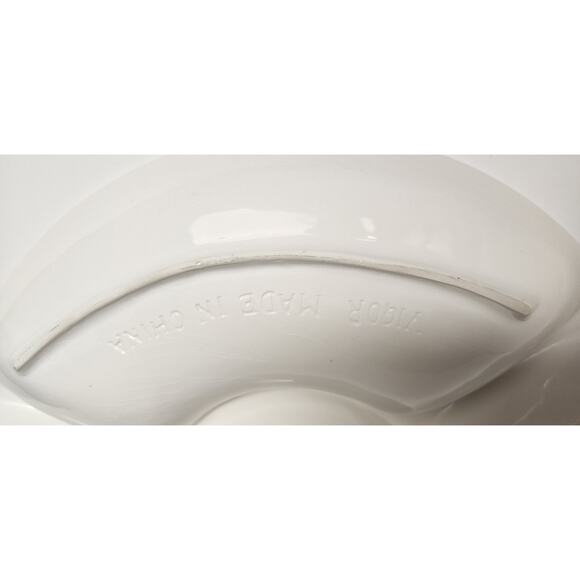 Vigor Vintage Ceramic Porcelain Divided Fruit Themed Dish 14 1/2 Wide x 2" Deep - Picture 7 of 8